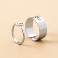 Stainless Steel Adjustable Hollow 12 Zodiac Couple Rings for Women Men Cancer Leo Virgo Libra Sign Zodiac Star Jewelry Gift