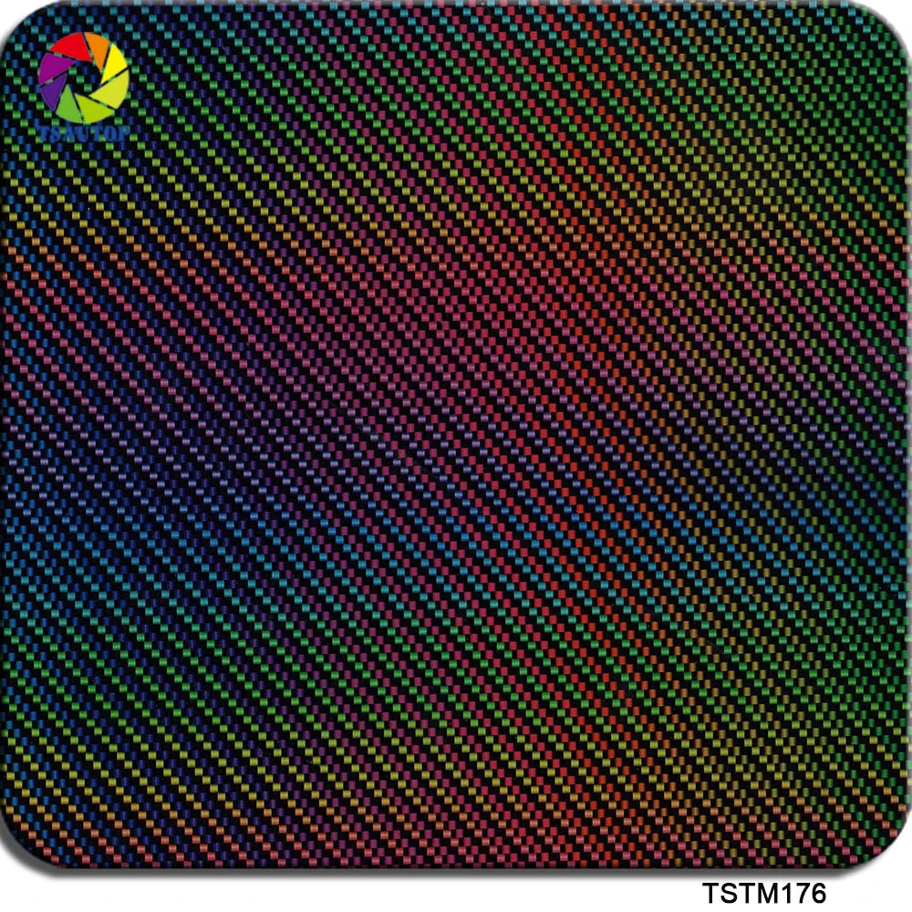 TSAUTOP Popular Colorful Carbon Fiber Water Transfer Film Hydro Grafic Dipping Film