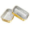 Disposable Recyclable Rectangular Aluminum Foil Food Containers with Custom Colors