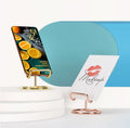 Desktop Shelving Metal & Plastic Simple Phone Holder Stand Mount Multi-Use for Magazine/Photo/Card/Noteboard