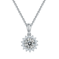 Wholesale 925 Sterling Silver Chain Round Princess Oval Pear Cut Moissanite Diamond Pendant Women Necklace With GRA Certificate