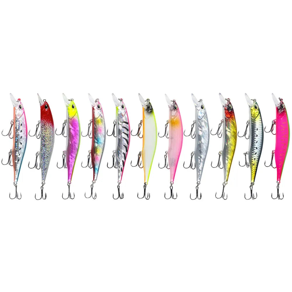 12cm/15g Plastic 3D Eyes Freshwater Wobbler Casting Minnow Big Game Fishing Jigs Lures