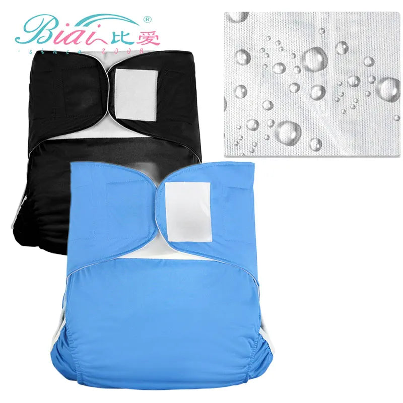 Reusable Adult Diaper for Old People and Disabled Size Adjustable TPU Coat Waterproof Incontinence Pants Underwear