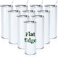 RTS USA Free Shipping 20oz Sublimation Blank Tumblers Bulk Flat Edge Skinny Straight Stainless Steel Blanks Cups Individual Box