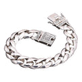 Beadsnice 100% 925 Sterling Silver Jewelry Accessories Men's Bracelet Length 20cm Width 12mm ID 41107