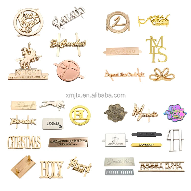 Wholesale Custom Zinc Alloy Metal Label Name Plate Engraved Bag Metal Tag for Handbag