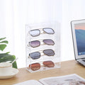 4 Clear PS Divided Drawers Eyeglass Cases Display Sunglasses Organizer Tray Glasses Storage Box
