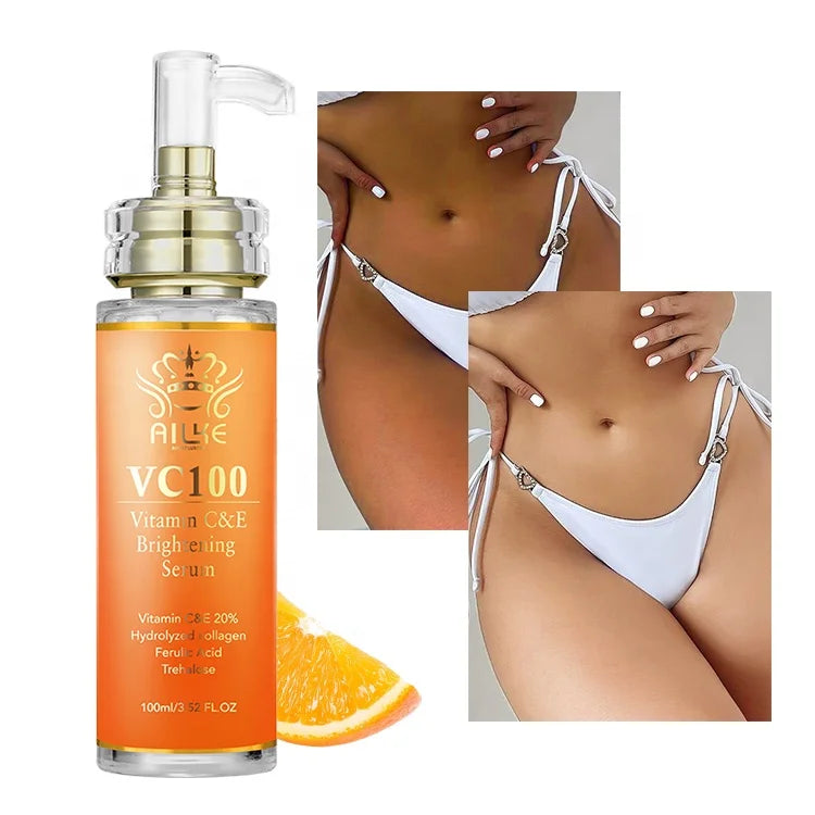 2026 Private Label Best Organic 100ML Vita C Dark Spots Collagen Brightening Anti-Aging Serum for Face