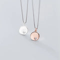 10mm Disc Charm S925 Sterling Silver Hollow Heart Charms 10mm Coin Pendant for Necklace Charm