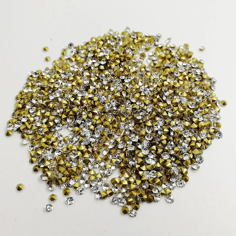 Wholesale 200 Gross Large Package Rhinestones Bulk Point Back 2mm Crystal Rhinestones Ornament Accessories