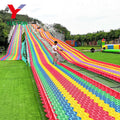 Commercial Kids Rainbow Dry Slide Amusement Outdoor Playground Equipment