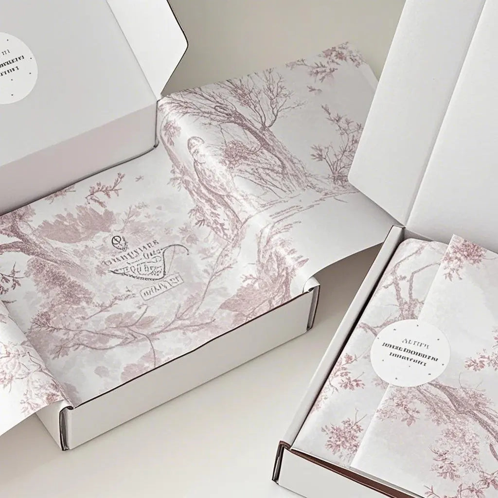 Minimalist Tissue Paper with Custom Printing for Simple Clothing Packaging