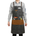 Wholesale Sleeveless Denim Bib Work Clothes Washable Reusable Aprons Pockets for Mechanics Hairdressers Durable Foreign Trade