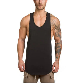 Men's Plus Size Singlet Casual Summer Tank Tops Blank Casual Bodybuilding Gym Cotton Vest