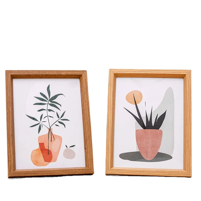 Modern MDF Wooden Picture Frames 3.5x5 4x6 5x7 6x8 8x10 A4 Custom Size Photo Frame Wall Wooden Poster Frame