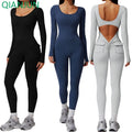 Custom Logo Women Sportswear Running One Piece Bodysuit Lifting Hip Gym Workout Bodysuit Fitness Clothing