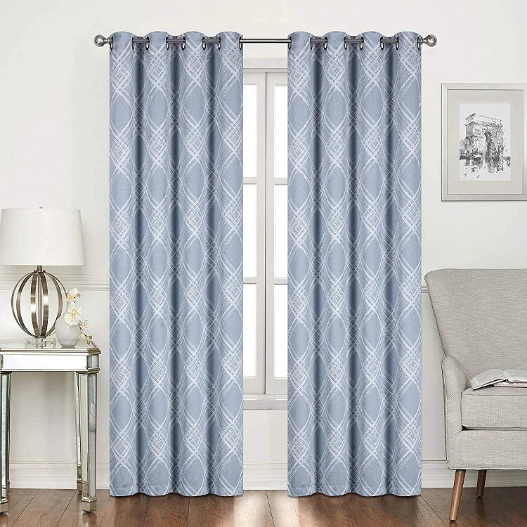 XinLan High Quality Rideaux Customized Room Darkening Jacquard Black Out Curtain for the Living Room