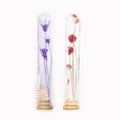 Wholesale Glass Test Tube Jar Display Dome With Base Single Flowers Tall Glass Tube Vases for Dried Flower