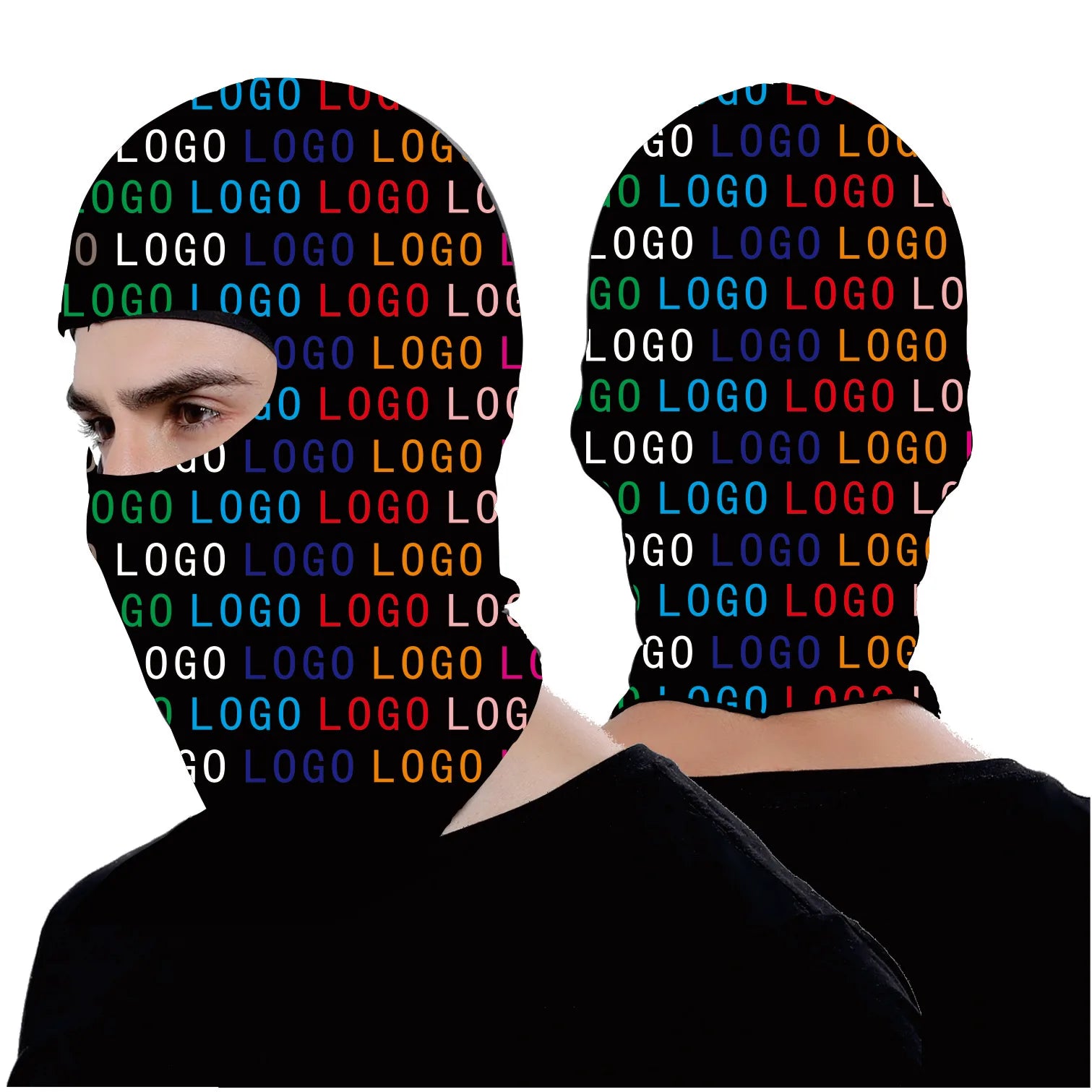 OEM Custom Design Racing Balaclava 100% Polyester Breathable Common Fabric Full Kart Headsock Face Ski Mask 4 Seasons Sports