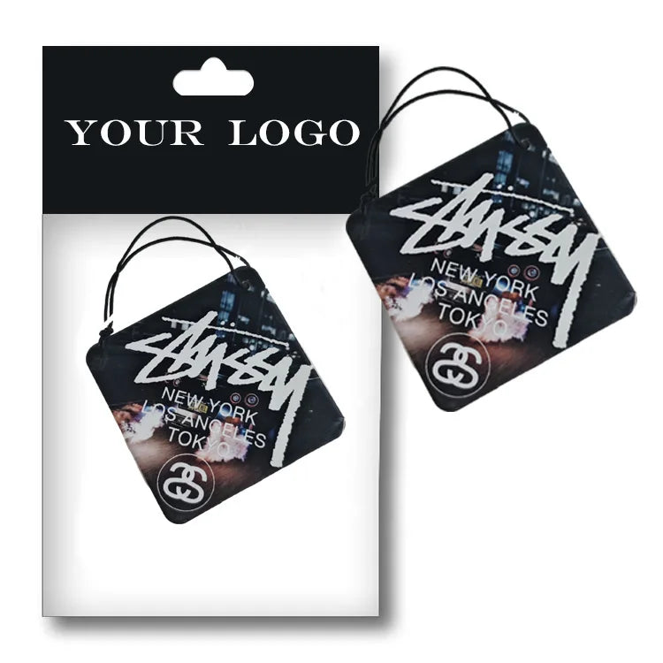 Private Label Customized Design Die-cut Shaped Paper Funny Car air Freshener