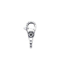 Oxidized Silver Tone 925 Sterling Silver Jellyfish Marine Life Double Snap Lock Clasp Connector for Bracelet