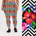 Wholesale Modern Design Plus Size Fitness Leggings Flower Pattern Sublimation Yoga Pants Workout Sports Women Leggings