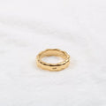 Joolim Jewelry Wholesale 18K Gold Plated Bamboo Stainless Steel Rings for Women Dainty Rings
