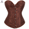 Retro Renaissance Women's Steam Punk Style Vintage Lace Firm Breathable Plus Size Corset with Plastic Bones for Festival
