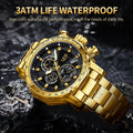 LIGE LG9902 Watches for Men 45mm Dial Quartz Watch Men Chronograph Luxury Stainless Steel Clock Luminous Wristwatch+ Gift Box