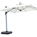 Luxury Roman Solar Light Patio Umbrella Custom Logo Prints Indian Decoration Waterproof Feature