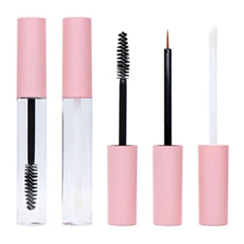 China Lowest Price 10ml Plastic pink Round clear Eyelash Lipstick Tubes for Cosmetics Mascara Lip Gloss Containers