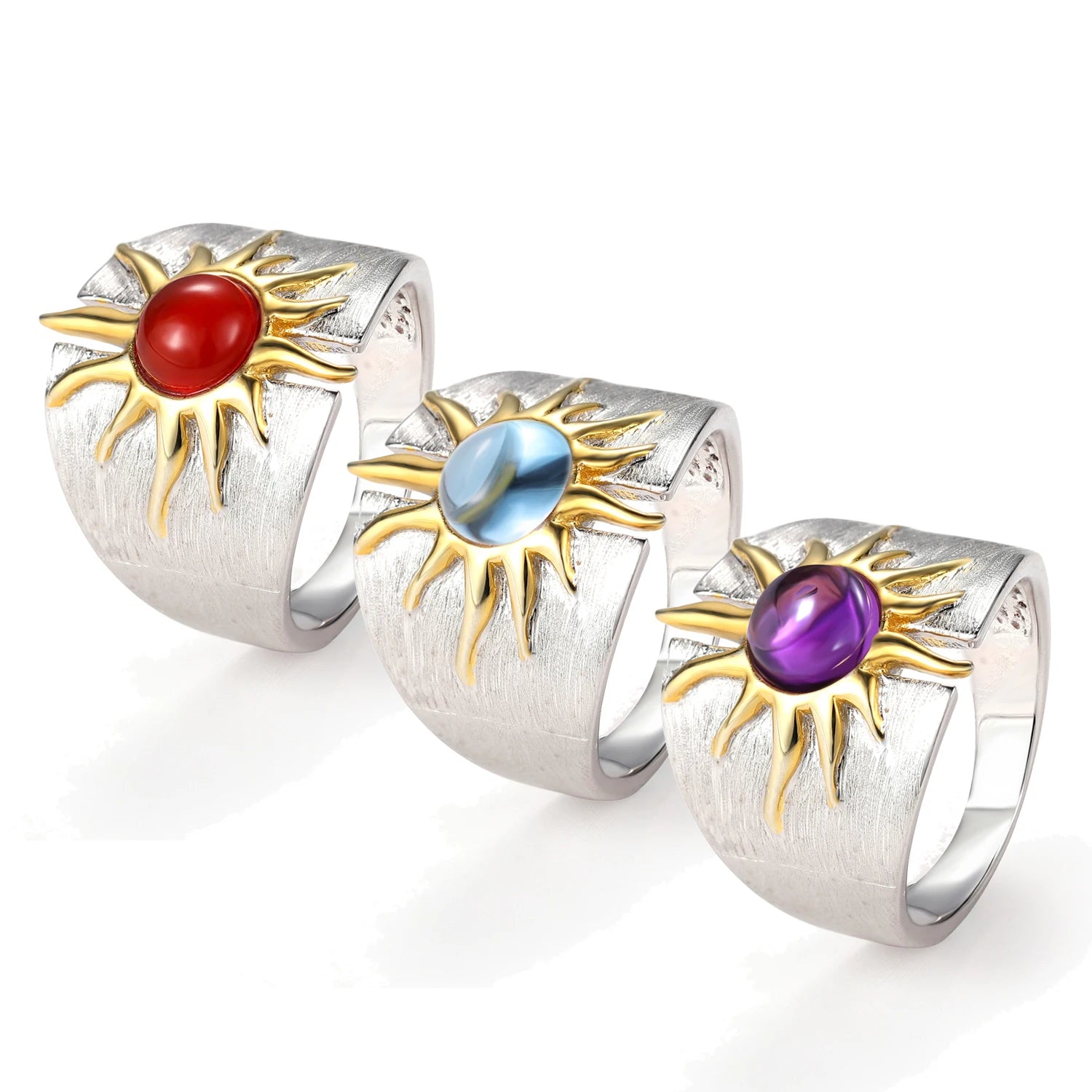 C7786 Abiding Jewelry Genuine Round Cabochon Cut 6mm Natural Gemstone Greek Myths Customize High Quality Rings Ring Jewellery