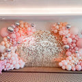E-HN001 Stunning Sparking Iridescent Gold Mirror Sequin Shimmer Wall Backdrop