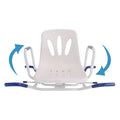 MSMT Adjustable Swivel Bath Tub Shower Chair Aluminum Bathtub Bench for Elderly Adults Seniors Disabled Injured for Bathroom Use
