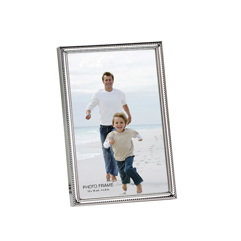 COSMO Eco-Friendly Luxury Silver Plated Metal Frame with Embossing Printing Customizable Size for Displaying Photos