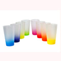 Topjlh Sublimation Blanks 17oz Gradient Color Frosted Glass Mug With Customized Printing Mug Wholesale