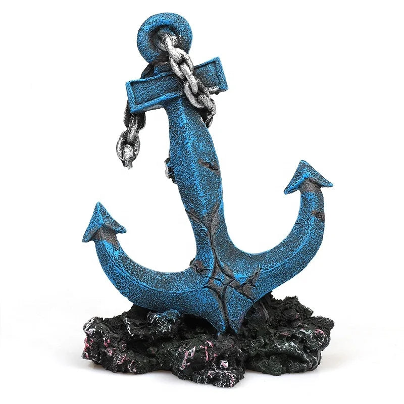 Aquarium Landscape Anchors for Floating Decor Shipwreck Anchor Rock Decoration Fish Tank Ornament