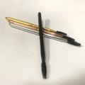 Metal Small Portable Lash Extension Retractable Brush Travel Nylon Spoolie Wand Mascara Eyelash Brush With Cap Lid