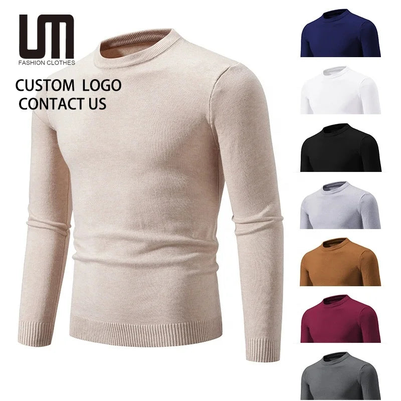 Oem Wholesale Men's Knit Sweater - Slim Fit Pullover (Casual Plus Size 3XL Winter Warm Knitted Top for Men)