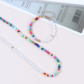 Hot Sales Lady Summer Colorful Beading Necklaces Fashion Boho Rice Pearl Colored Seedbeads Bracelet for Women