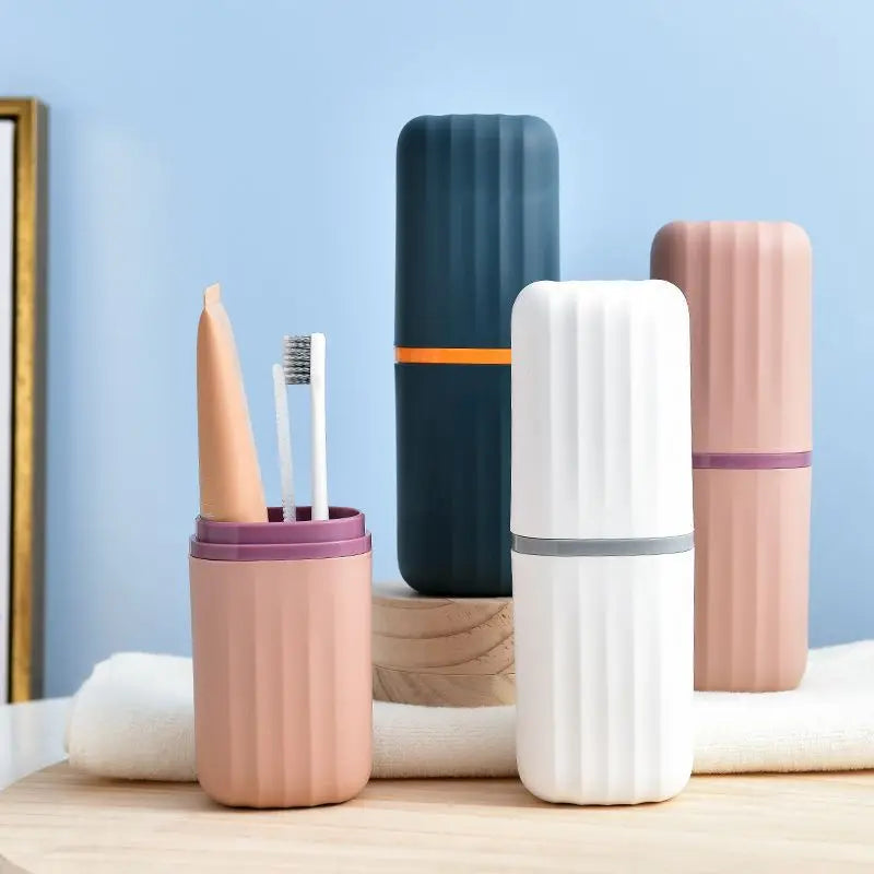 Plastic Travel Toothbrush Cup Mouthwash Tooth Brush Holiday Box Holiday Travel Portable Wash Storage Box