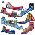 Cheap Commercial Waterslide China Giant Tall Huge Adult Size Curve Water Slide Kids Outdoor Double Inflatable Slide With Pool