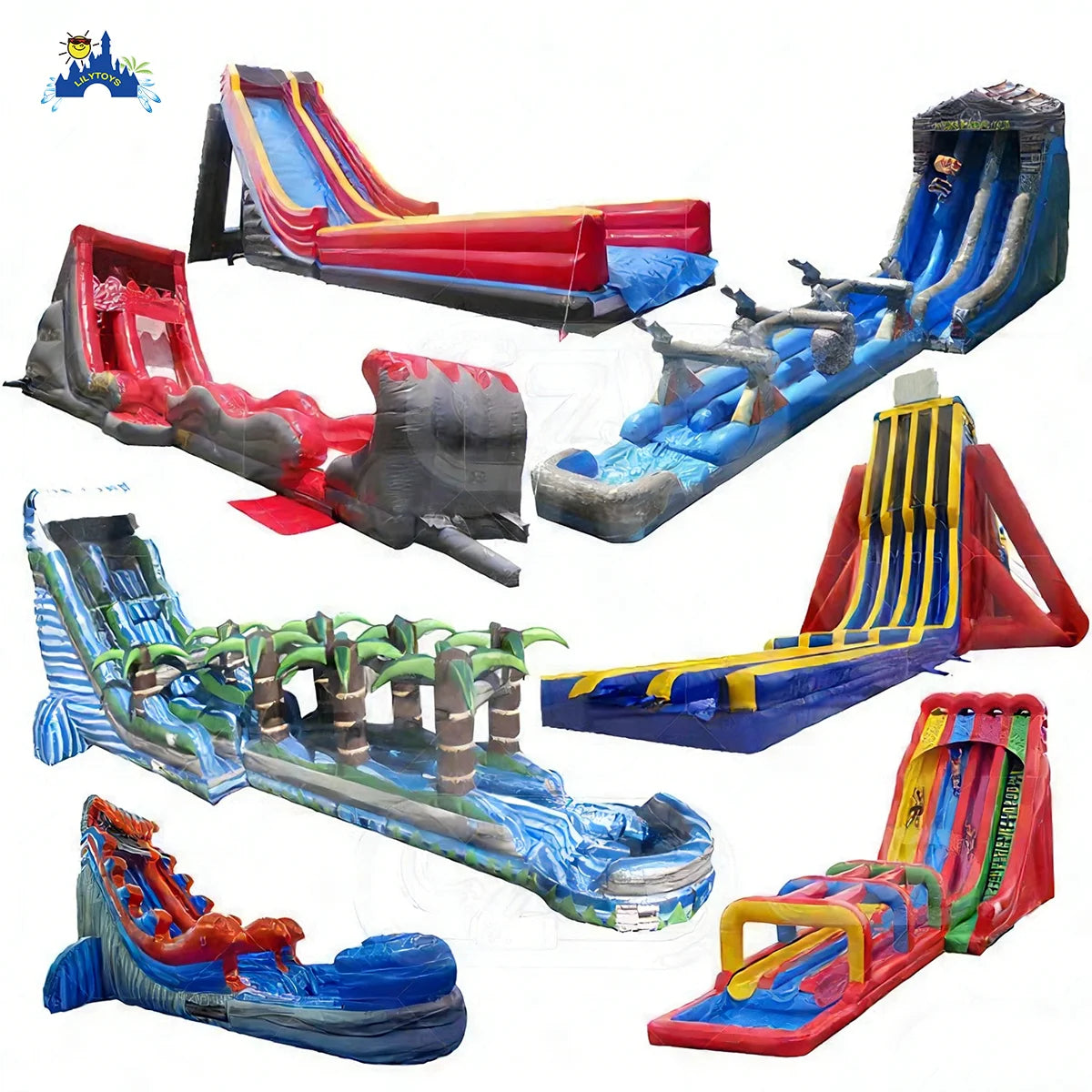 Cheap Commercial Waterslide China Giant Tall Huge Adult Size Curve Water Slide Kids Outdoor Double Inflatable Slide With Pool