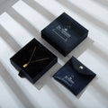 Lionwrapack Custom Deep Blue Slide Drawer Jewlery Box Packaging Paper Jewelry Packaging Box With Leather Jewelry Pouch