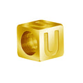 Customized Square 26 Initial English Alphabet Letters Big Hole Jewelry Bracelet Necklace Beads and Pendant Charms