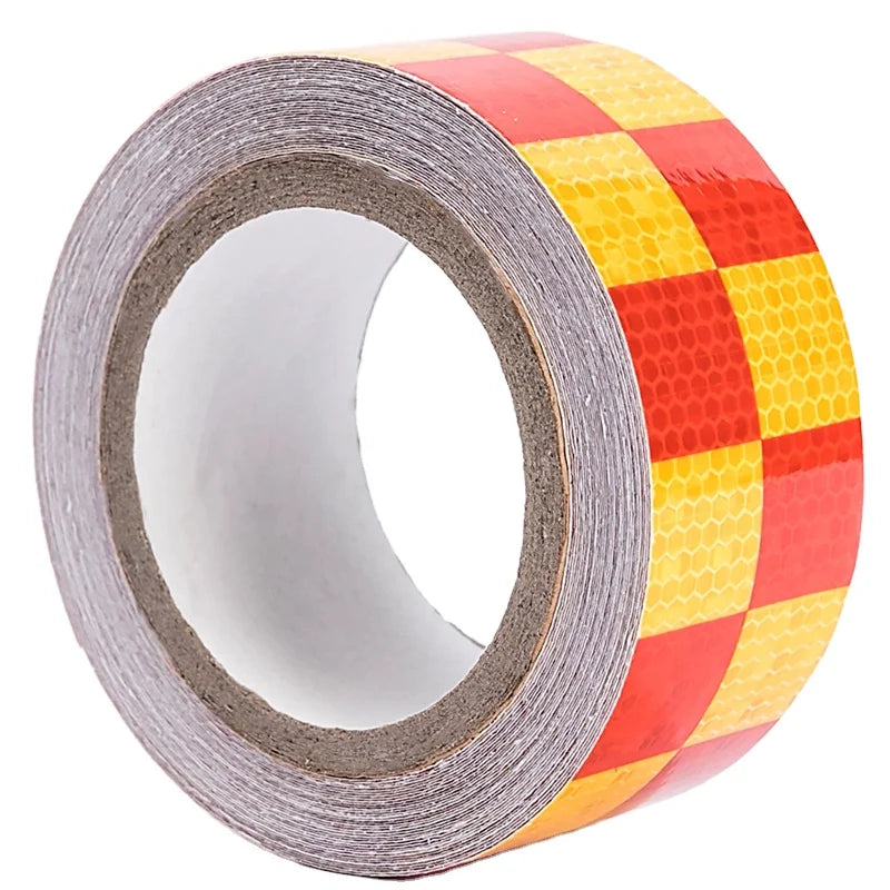 Red Yellow Square PVC High Visibility Reflective Tape for Bicycle