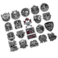 New Punk Style Iron on  Embroidery Rock Band Skull Music Note Patch for Clothing  Bag Jeans Decoration