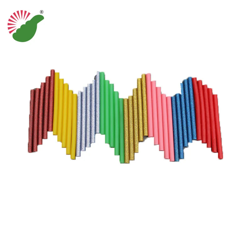 Factory Supply 7mm Diameter Colored Hot Melt Glue Sticks for Plastic Foam Wood Ceramic Bonding Eco-Friendly Hot Glue Gun Sticks