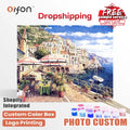 Orfon LY634 DIY Custom Paint by Numbers  Modern Hot air Balloon Lavender Scenery Handmade Painting on Canvas No Frame