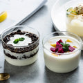 Transparent Glass Dessert Cup Set High Temperature Jelly Pudding Cup Mousse Ice Cream Mould Party Dipping Dish